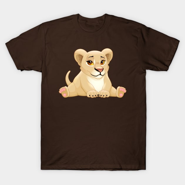 Baby lion with cute eyes T-Shirt by ddraw